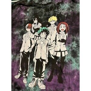 My Hero Academia Tie Dye T-Shirt MEDIUM Anime Manga Comics Japanese Double Sided